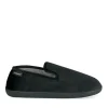 Chaussons Charentaise NOIR Homme Motif Uni A Enfiler