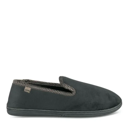 Chaussons Charentaise NOIR Homme Motif Uni A Enfiler