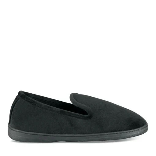 Chaussons Charentaise NOIR Homme Motif Uni A Enfiler