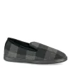 Chaussons Charentaise NOIR Homme Motif Carreaux A Enfiler