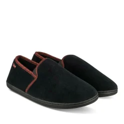 Chaussons Charentaise NOIR Homme Motif Uni A Enfiler