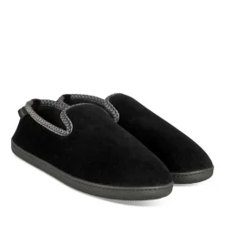 Chaussons Charentaise NOIR Homme Motif Uni A Enfiler