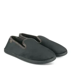Chaussons Charentaise NOIR Homme Motif Uni A Enfiler