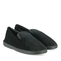 Chaussons Charentaise NOIR Homme Motif Uni A Enfiler