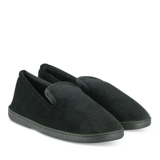 Chaussons Charentaise NOIR Homme Motif Uni A Enfiler