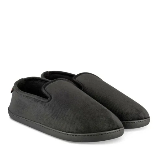 Chaussons Charentaise NOIR Homme Motif Uni A Enfiler