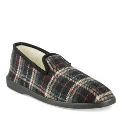 Chaussons Charentaise NOIR Homme Motif Uni A Enfiler