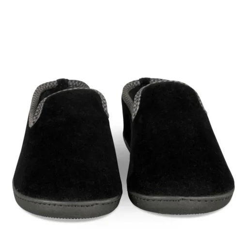 Chaussons Charentaise NOIR Homme Motif Uni A Enfiler