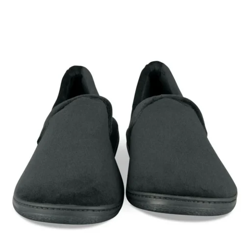 Chaussons Charentaise NOIR Homme Motif Uni A Enfiler