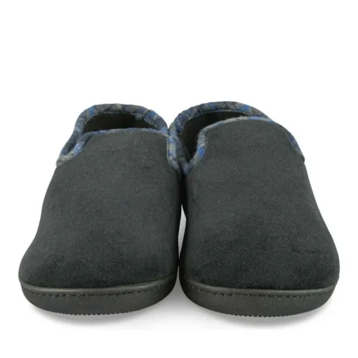 Chaussons Charentaise NOIR Homme Motif Uni A Enfiler
