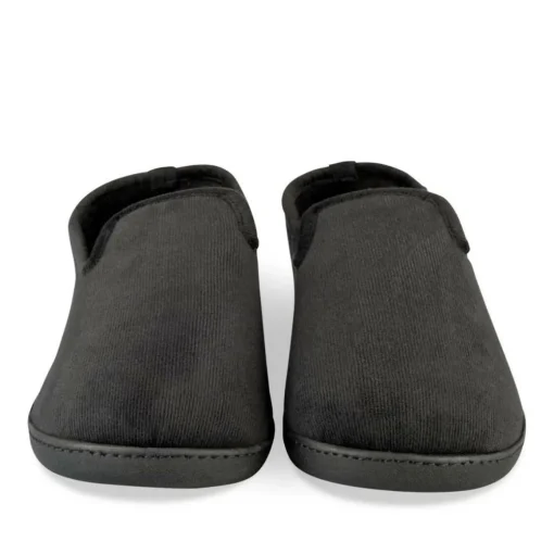 Chaussons Charentaise NOIR Homme Motif Uni A Enfiler