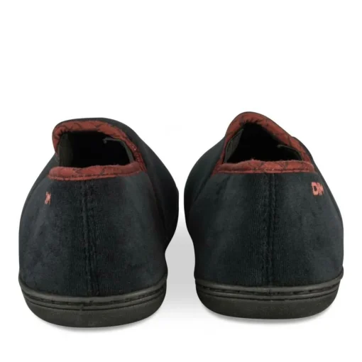 Chaussons Charentaise NOIR Homme Motif Uni A Enfiler