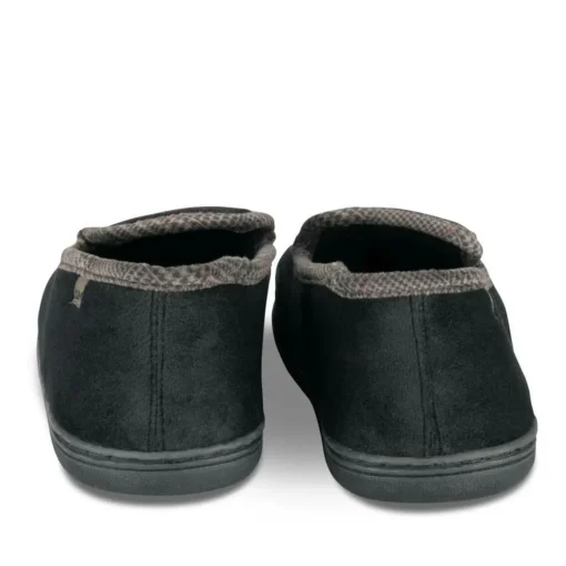 Chaussons Charentaise NOIR Homme Motif Uni A Enfiler