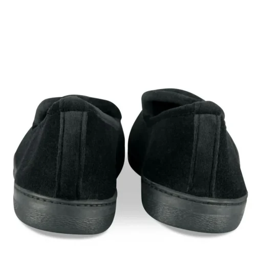 Chaussons Charentaise NOIR Homme Motif Uni A Enfiler