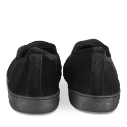 Chaussons Charentaise NOIR Homme Motif Uni A Enfiler