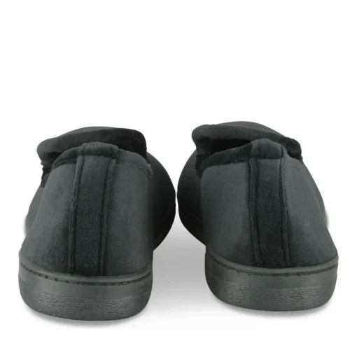 Chaussons Charentaise NOIR Homme Motif Uni A Enfiler