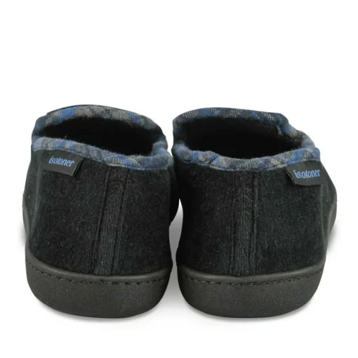 Chaussons Charentaise NOIR Homme Motif Uni A Enfiler