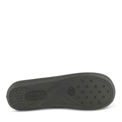 Chaussons Charentaise NOIR Homme Motif Uni A Enfiler