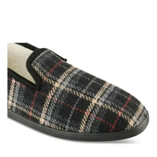 Chaussons Charentaise NOIR Homme Motif Uni A Enfiler