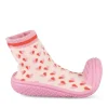 Chaussons Chaussettes ROSE Fille Motif Coeurs A Enfiler