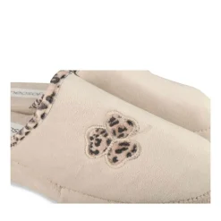Chaussons Confort BEIGE Femme Motif Uni A Enfiler