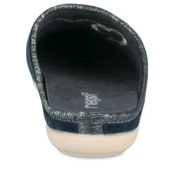 Chaussons Confort BLEU Femme Motif Uni A Enfiler