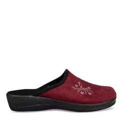 Chaussons Confort BORDEAUX Femme Motif Uni A Enfiler