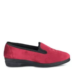 Chaussons Confort BORDEAUX Femme Motif Uni A Enfiler