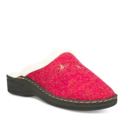 Chaussons Confort BORDEAUX Femme Motif Uni A Enfiler
