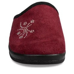 Chaussons Confort BORDEAUX Femme Motif Uni A Enfiler