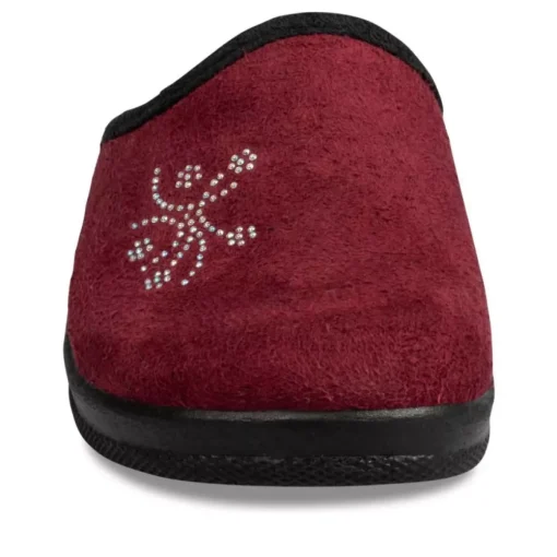 Chaussons Confort BORDEAUX Femme Motif Uni A Enfiler