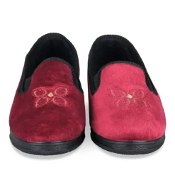 Chaussons Confort BORDEAUX Femme Motif Uni A Enfiler