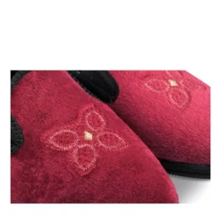 Chaussons Confort BORDEAUX Femme Motif Uni A Enfiler
