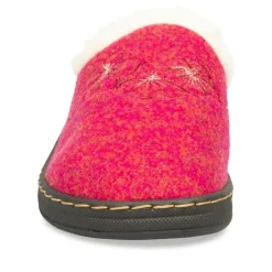 Chaussons Confort BORDEAUX Femme Motif Uni A Enfiler