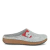 Chaussons Confort GRIS Femme Motif Uni A Enfiler