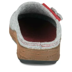 Chaussons Confort GRIS Femme Motif Uni A Enfiler