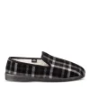 Chaussons Confort GRIS Homme Motif Carreaux A Enfiler