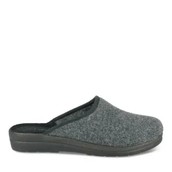 Chaussons Confort GRIS Homme Motif Uni A Enfiler