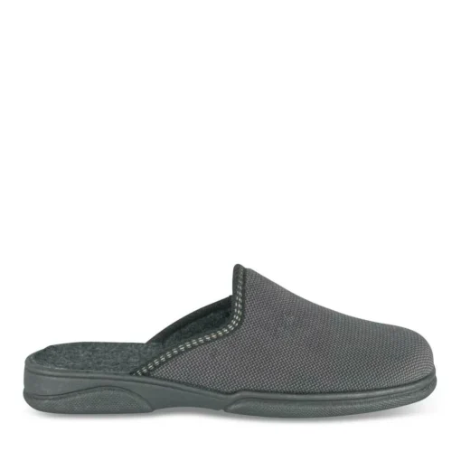 Chaussons Confort GRIS Homme Motif Uni A Enfiler