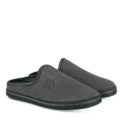 Chaussons Confort GRIS Homme Motif Uni A Enfiler