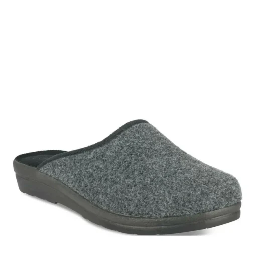 Chaussons Confort GRIS Homme Motif Uni A Enfiler