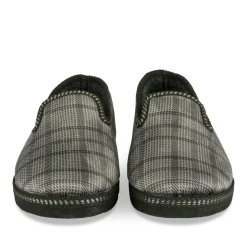 Chaussons Confort GRIS Homme Motif Uni A Enfiler