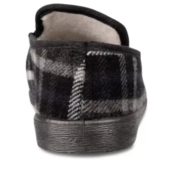 Chaussons Confort GRIS Homme Motif Carreaux A Enfiler