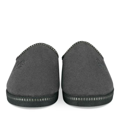Chaussons Confort GRIS Homme Motif Uni A Enfiler