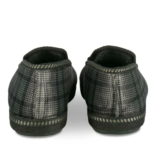 Chaussons Confort GRIS Homme Motif Uni A Enfiler