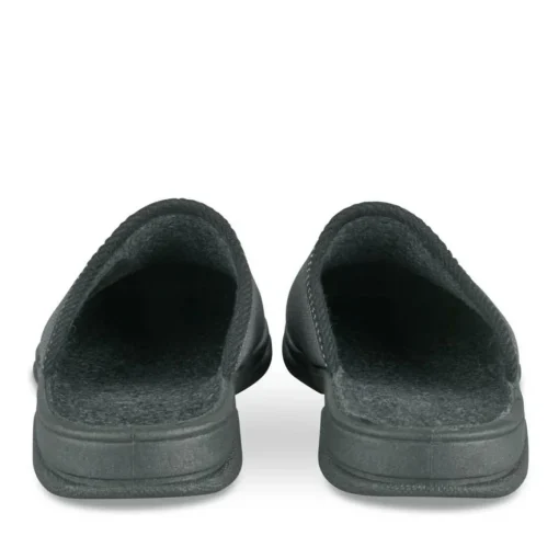 Chaussons Confort GRIS Homme Motif Uni A Enfiler