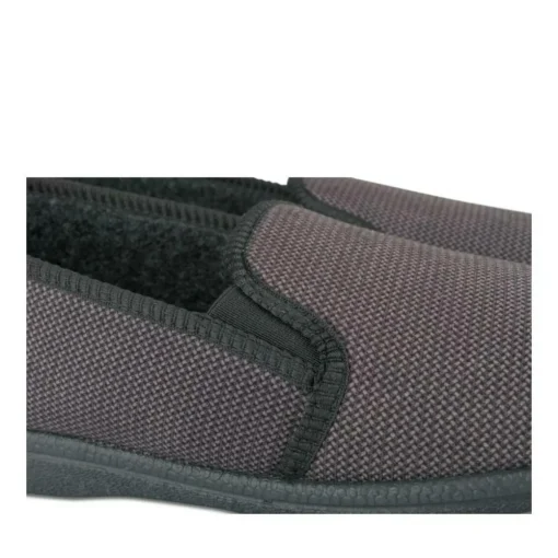 Chaussons Confort GRIS Homme Motif Uni A Enfiler