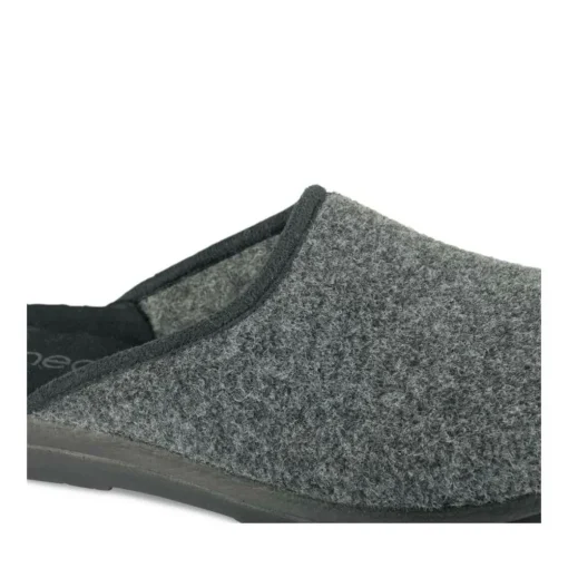 Chaussons Confort GRIS Homme Motif Uni A Enfiler