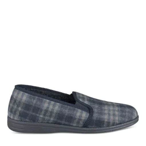 Chaussons Confort MARINE Homme Motif Uni A Enfiler