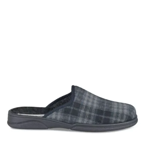 Chaussons Confort MARINE Homme Motif Uni A Enfiler